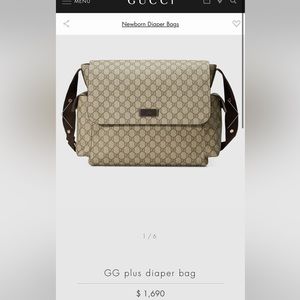 Gucci gg plus diaper bag